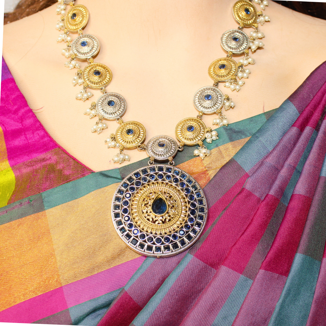 CHAKRA RAJWADI DUAL-TONE NECKLACE SET