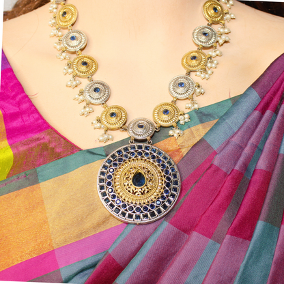 CHAKRA RAJWADI DUAL-TONE NECKLACE SET