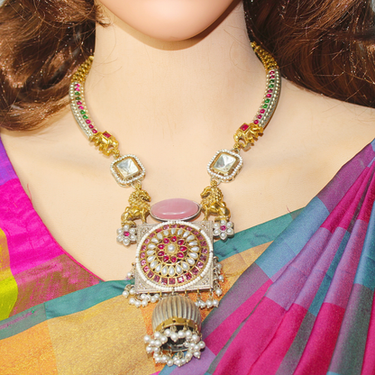 RAJPUTANA DUAL-TONE FUSION NECKLACE SET