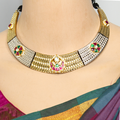 PAACHI KUNDAN DUAL-TONE NECKLACE