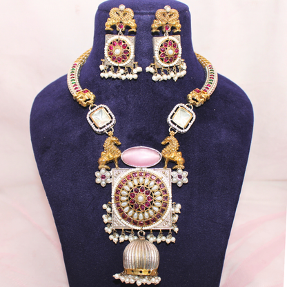 RAJPUTANA DUAL-TONE FUSION NECKLACE SET