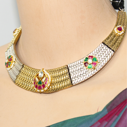 PAACHI KUNDAN DUAL-TONE NECKLACE