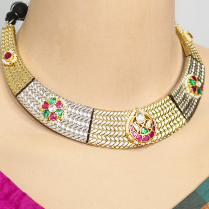 PAACHI KUNDAN DUAL-TONE NECKLACE