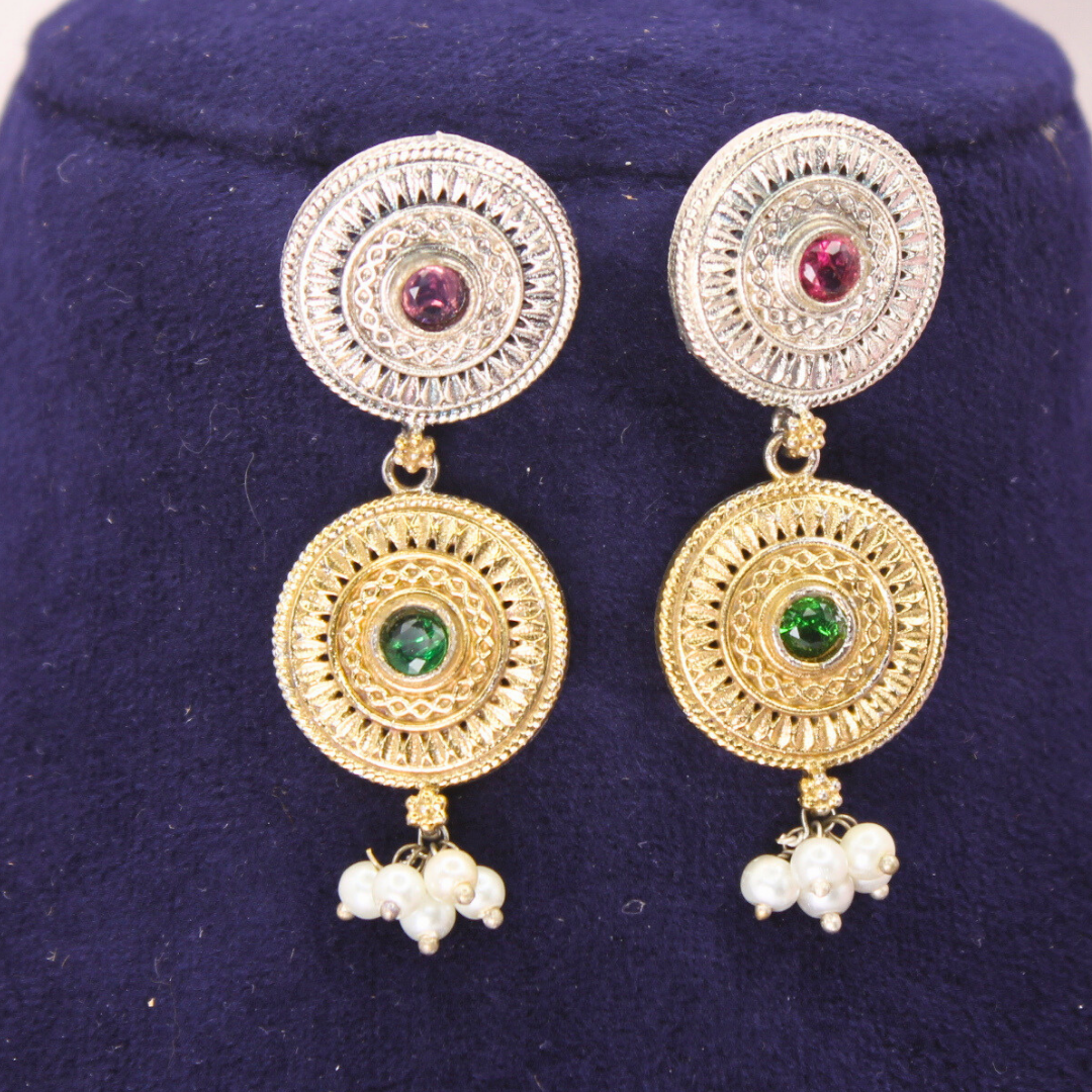 CHAKRA RAJWADI DUAL-TONE NECKLACE SET