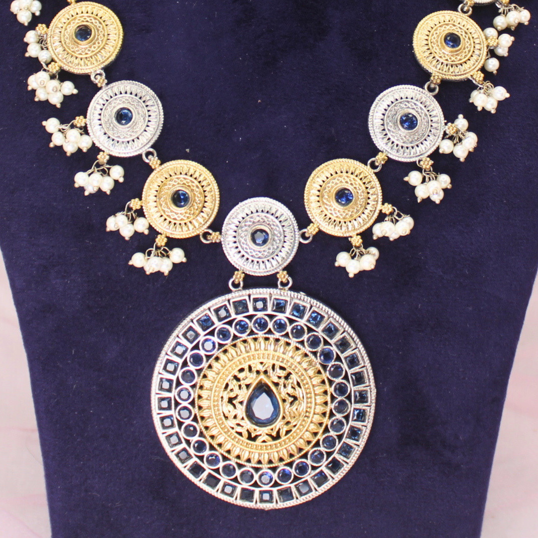 CHAKRA RAJWADI DUAL-TONE NECKLACE SET