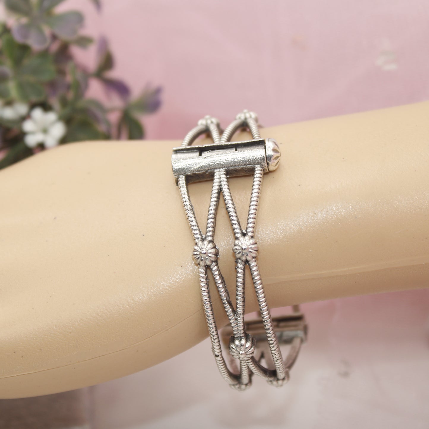 SILVER REPLICA OPENABLE BANGLE