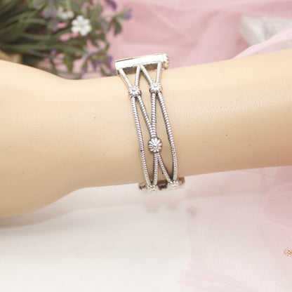 SILVER REPLICA OPENABLE BANGLE