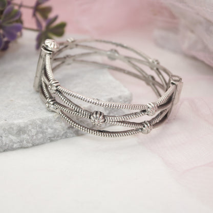 SILVER REPLICA OPENABLE BANGLE