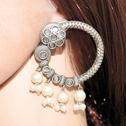 BIG RING EARRINGS-MINT -Earrings