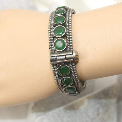 BIG ROUND MULTI STONE KADA - GREEN - kada