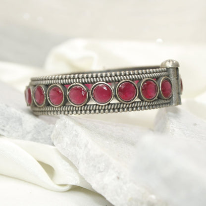 BIG ROUND MULTI STONE KADA - RED - kada