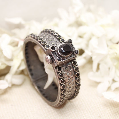 BOHO BIG STONE KADA-BLACK -kada