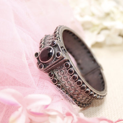 BOHO BIG STONE KADA-BLACK -kada