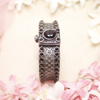 BOHO BIG STONE KADA-BLACK -kada