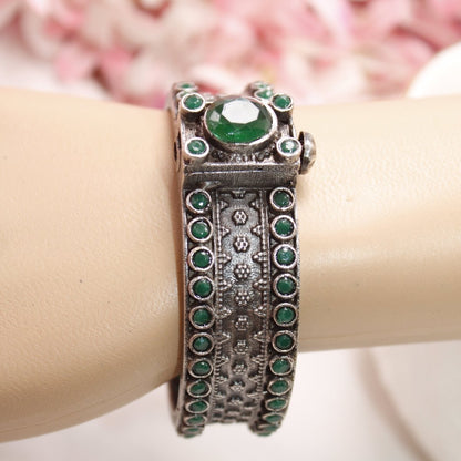 BOHO BIG STONE KADA - GREEN - kada