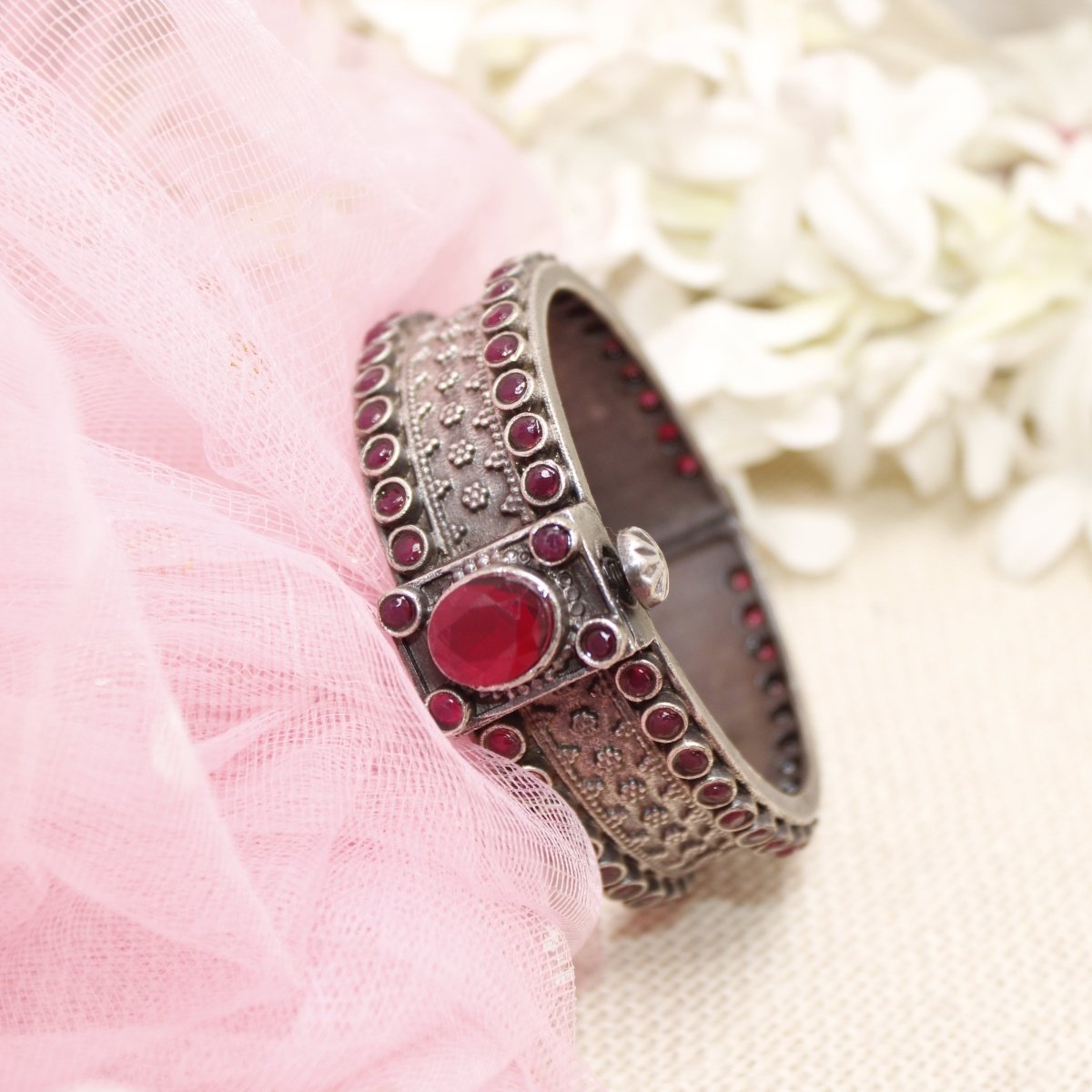 BOHO BIG STONE KADA-RED -kada