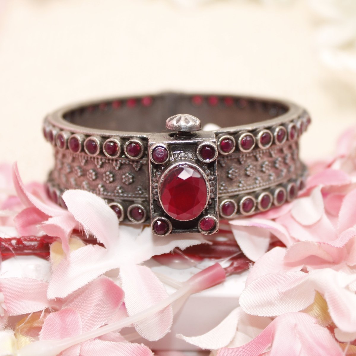 BOHO BIG STONE KADA-RED -kada