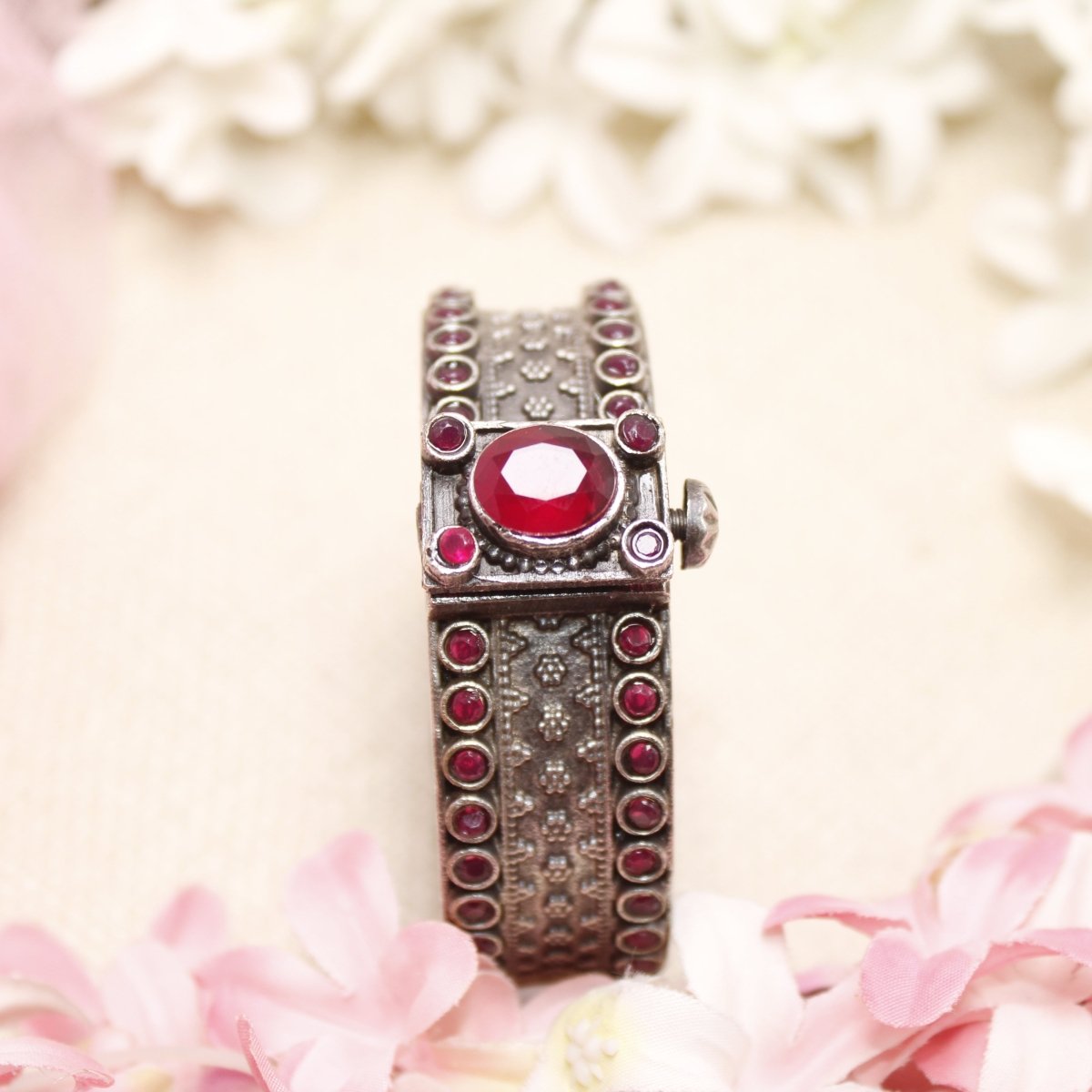 BOHO BIG STONE KADA-RED -kada