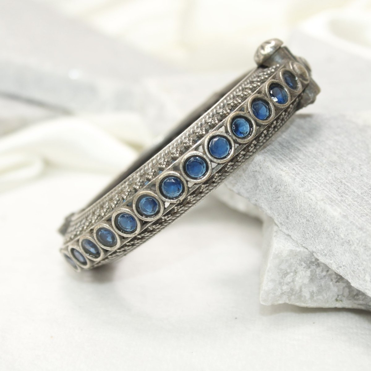 BOHO CHAKRA PATTERN MULTI STONE KADA - BLUE - kada