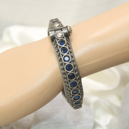 BOHO CHAKRA PATTERN MULTI STONE KADA - BLUE - kada