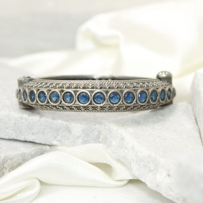 BOHO CHAKRA PATTERN MULTI STONE KADA - BLUE - kada