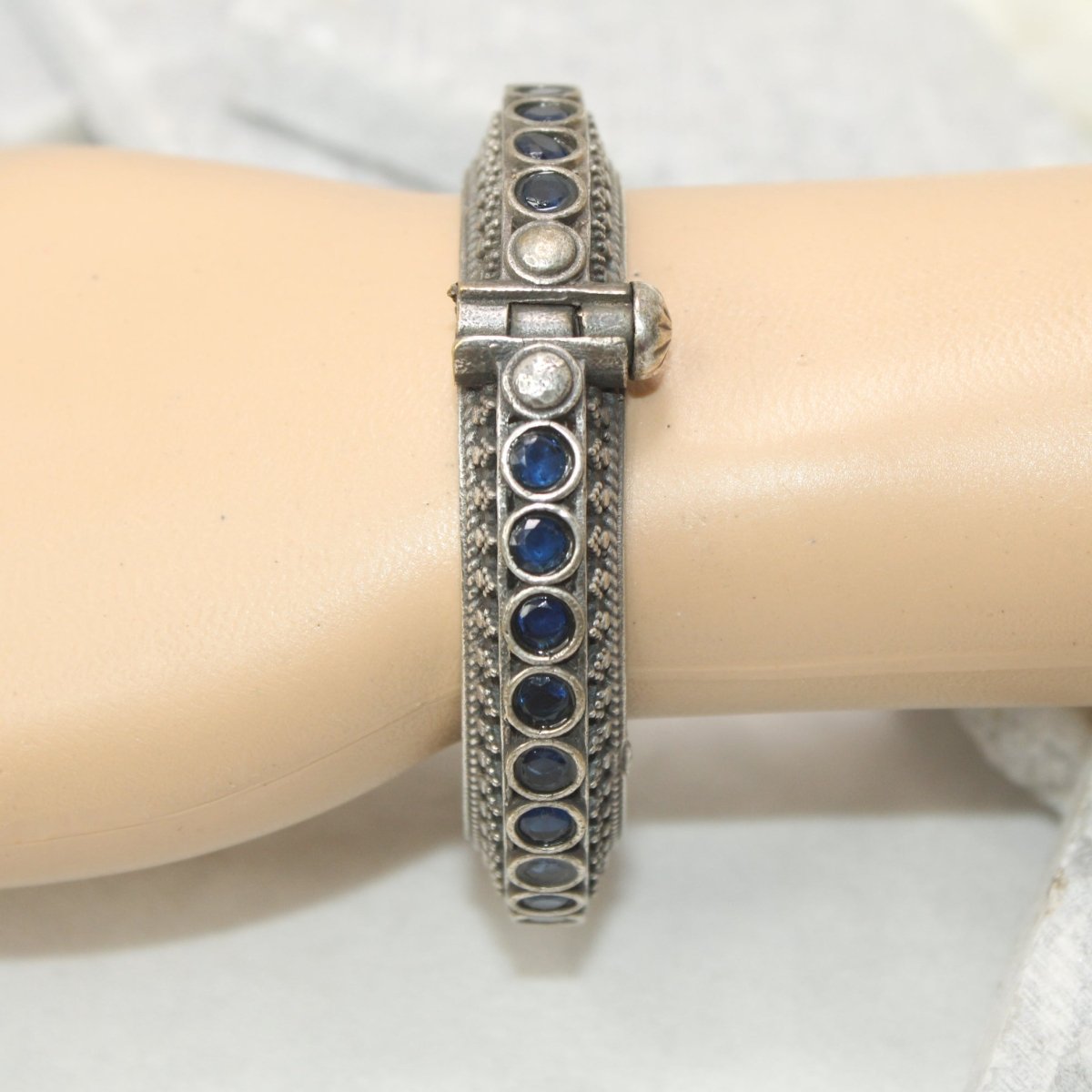 BOHO CHAKRA PATTERN MULTI STONE KADA - BLUE - kada