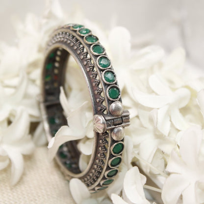 BOHO CHAKRA PATTERN MULTI STONE KADA-GREEN -kada