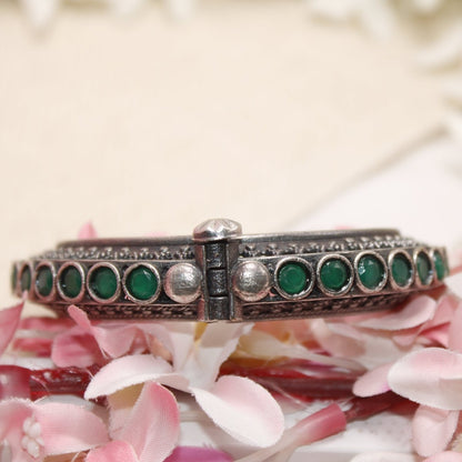 BOHO CHAKRA PATTERN MULTI STONE KADA-GREEN -kada