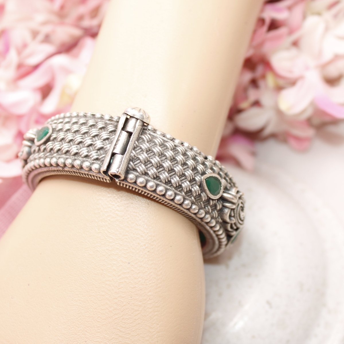 BOHO MAT WEAVE PATTERN KADA - GREEN - kada