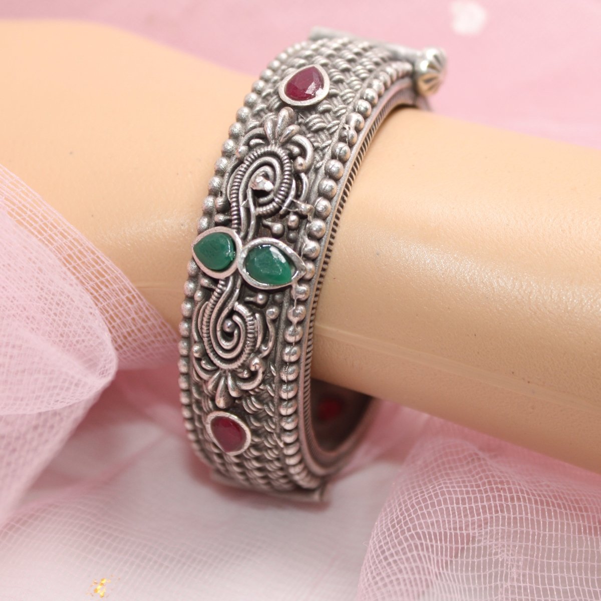 BOHO MAT WEAVE PATTERN KADA-MAROON & GREEN -kada