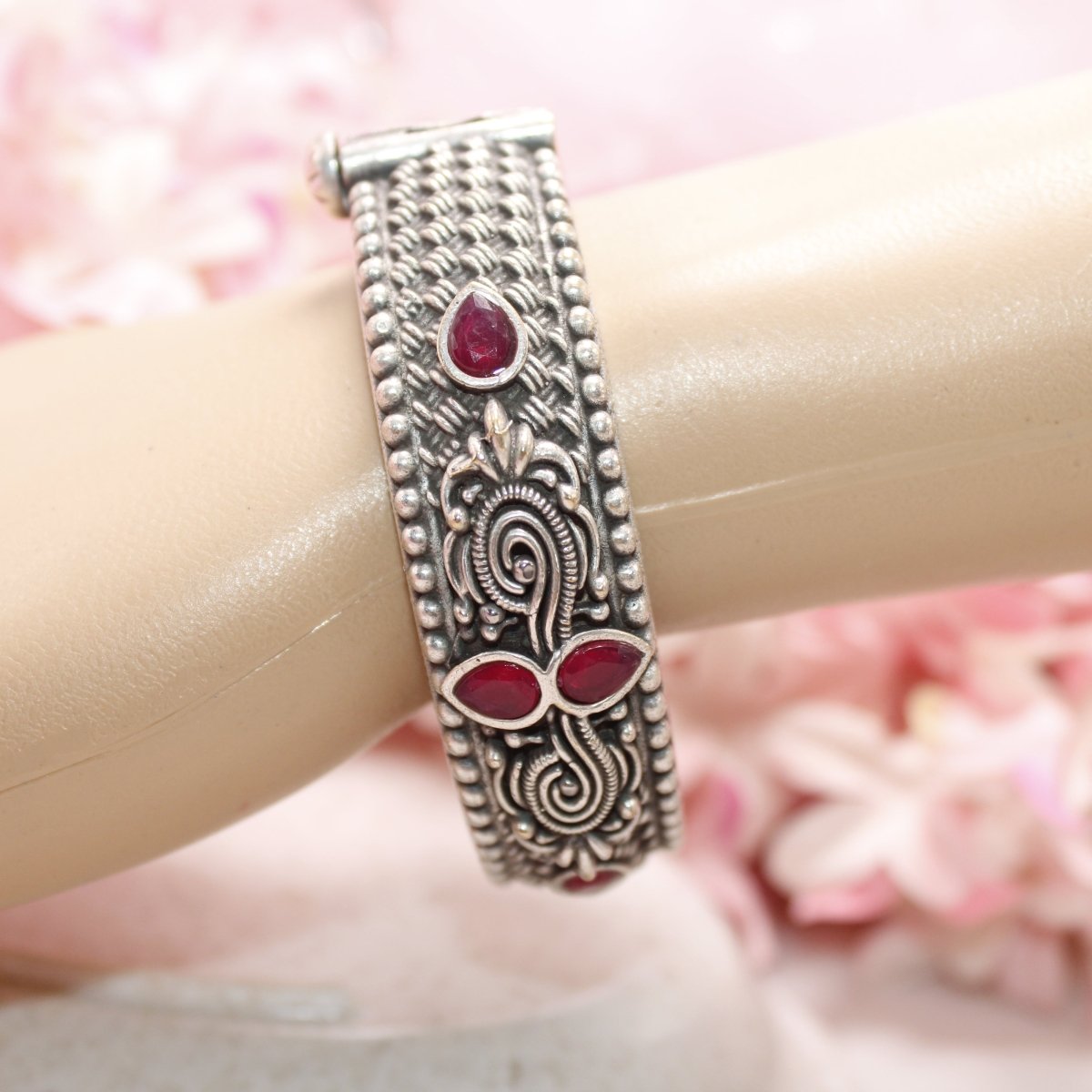 BOHO MAT WEAVE PATTERN KADA - RED - kada