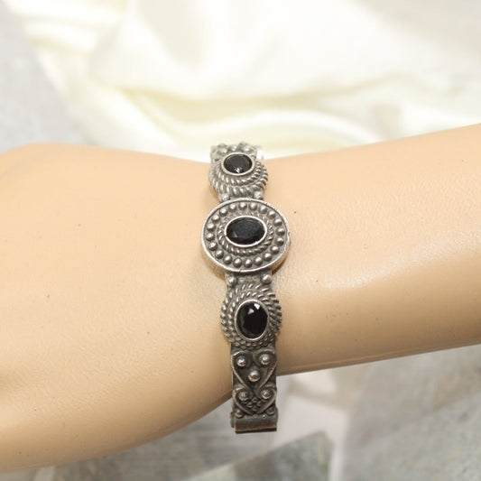 BRACELET LOOK ANTIQUE FINISH KADA - BLACK - kada