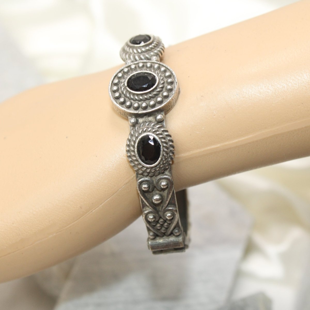 BRACELET LOOK ANTIQUE FINISH KADA - BLACK - kada