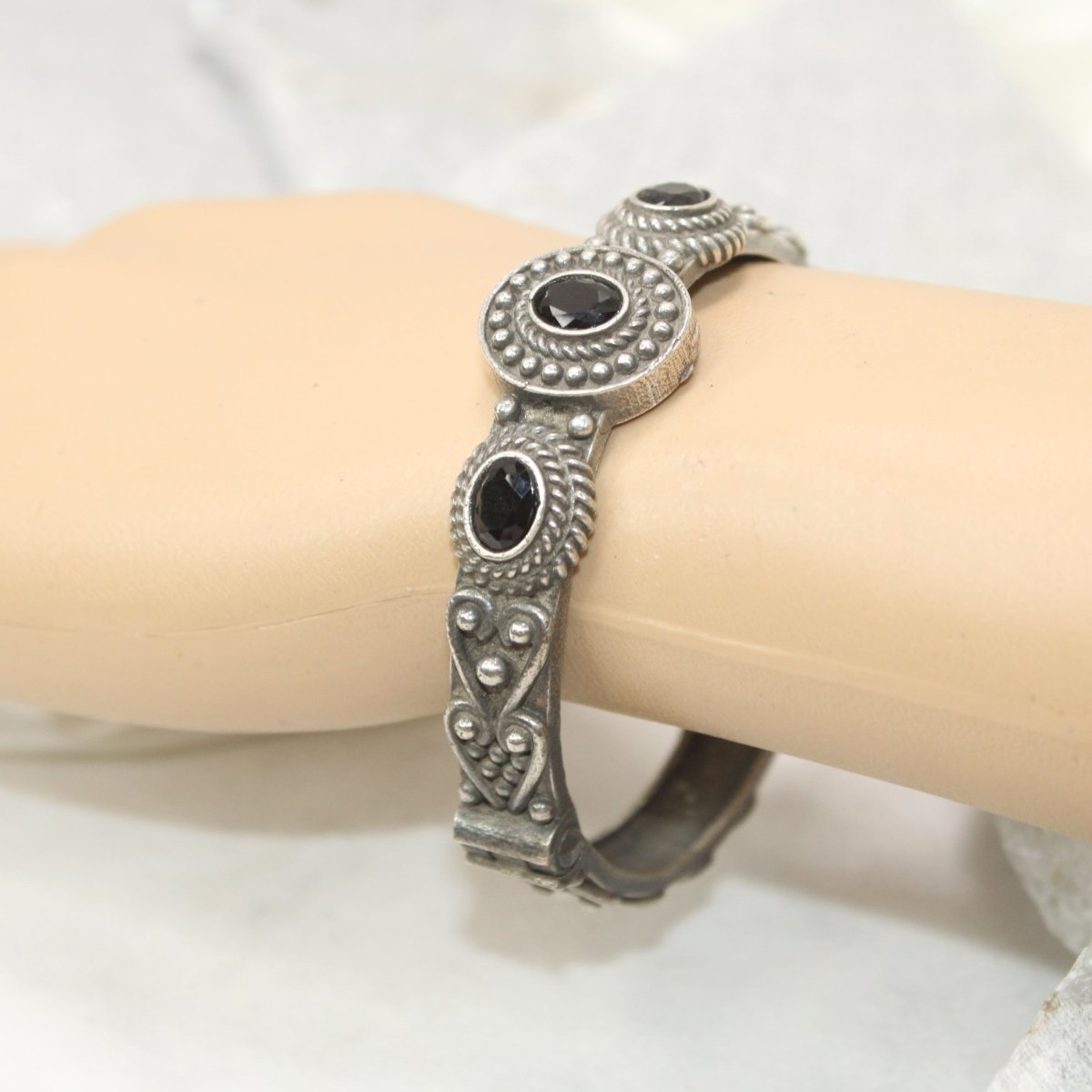 BRACELET LOOK ANTIQUE FINISH KADA - BLACK - kada