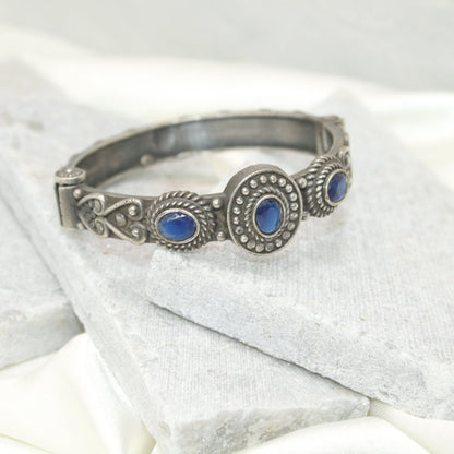 BRACELET LOOK ANTIQUE FINISH KADA - BLUE - kada