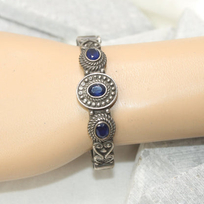 BRACELET LOOK ANTIQUE FINISH KADA - BLUE - kada