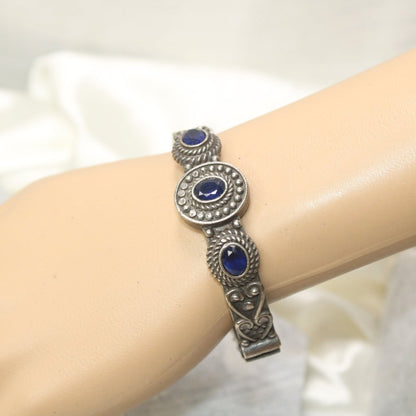 BRACELET LOOK ANTIQUE FINISH KADA - BLUE - kada