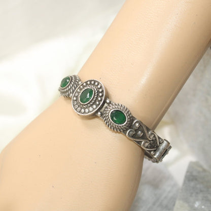 BRACELET LOOK ANTIQUE FINISH KADA - GREEN - kada