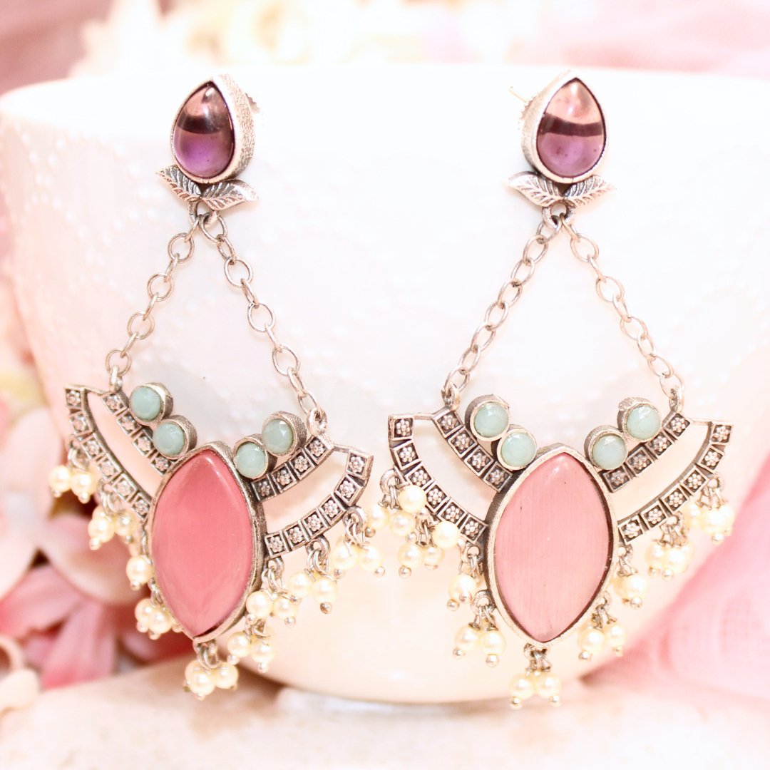 JHALRA CHANDBALI - PINK - EARRING