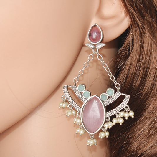 JHALRA CHANDBALI - PINK - EARRING