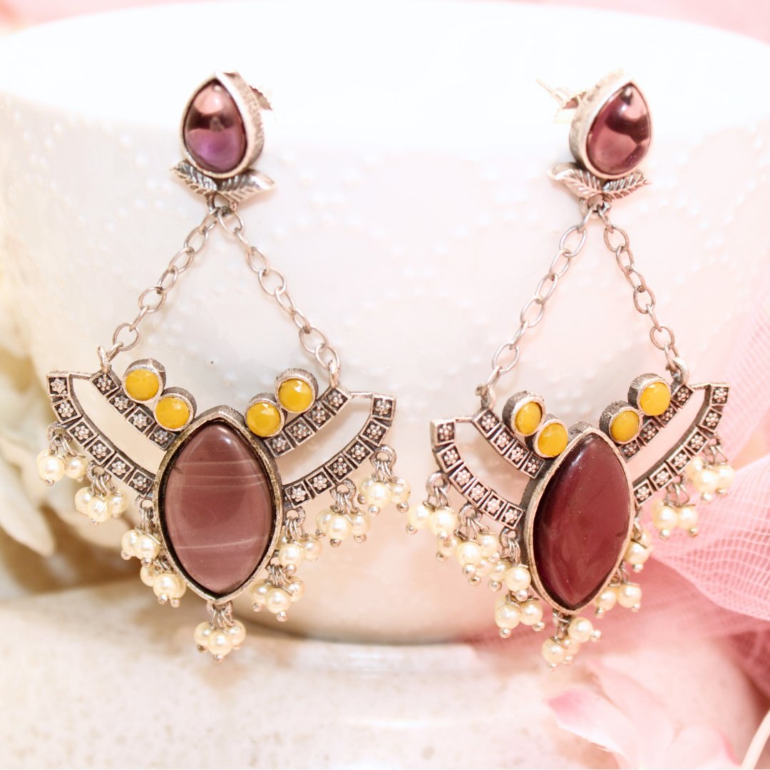 JHALRA CHANDBALI - PURPLE - EARRING