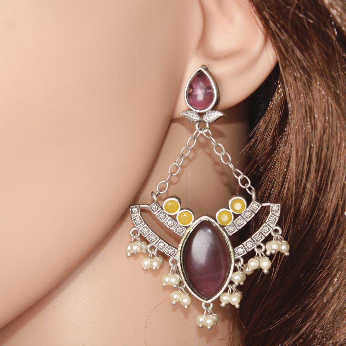 JHALRA CHANDBALI - PURPLE - EARRING