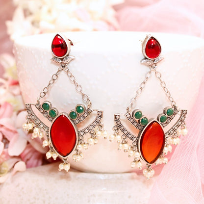 JHALRA CHANDBALI - RED - EARRING