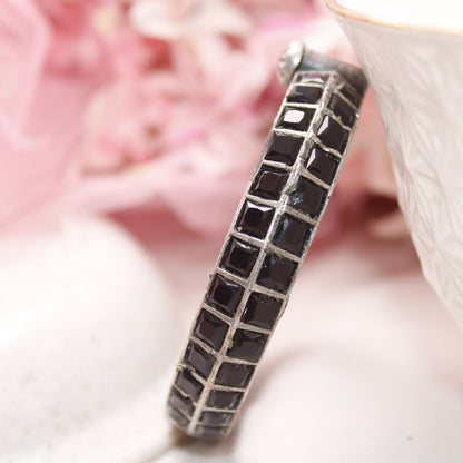 KAASHI - OXIDISED SILVER LOOK ALIKE KADA - BLACK - kada