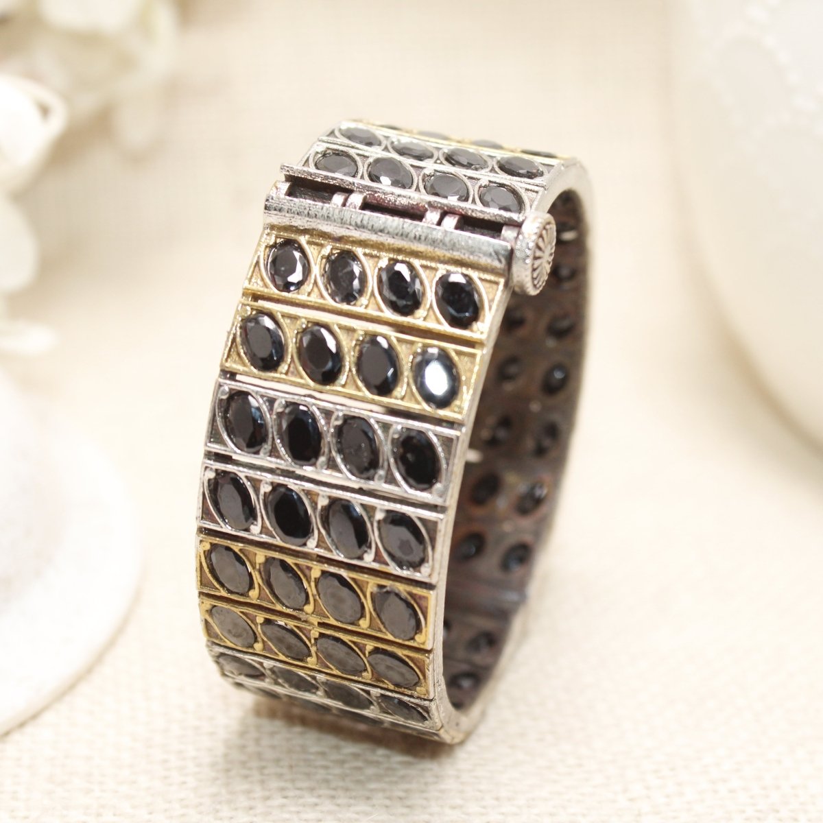 KALA DUAL - TONE MONALISA STONE KADA - BLACK - kada