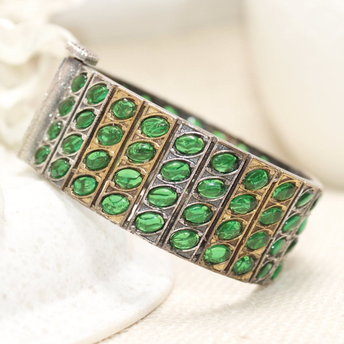 KALA DUAL - TONE MONALISA STONE KADA - GREEN - kada