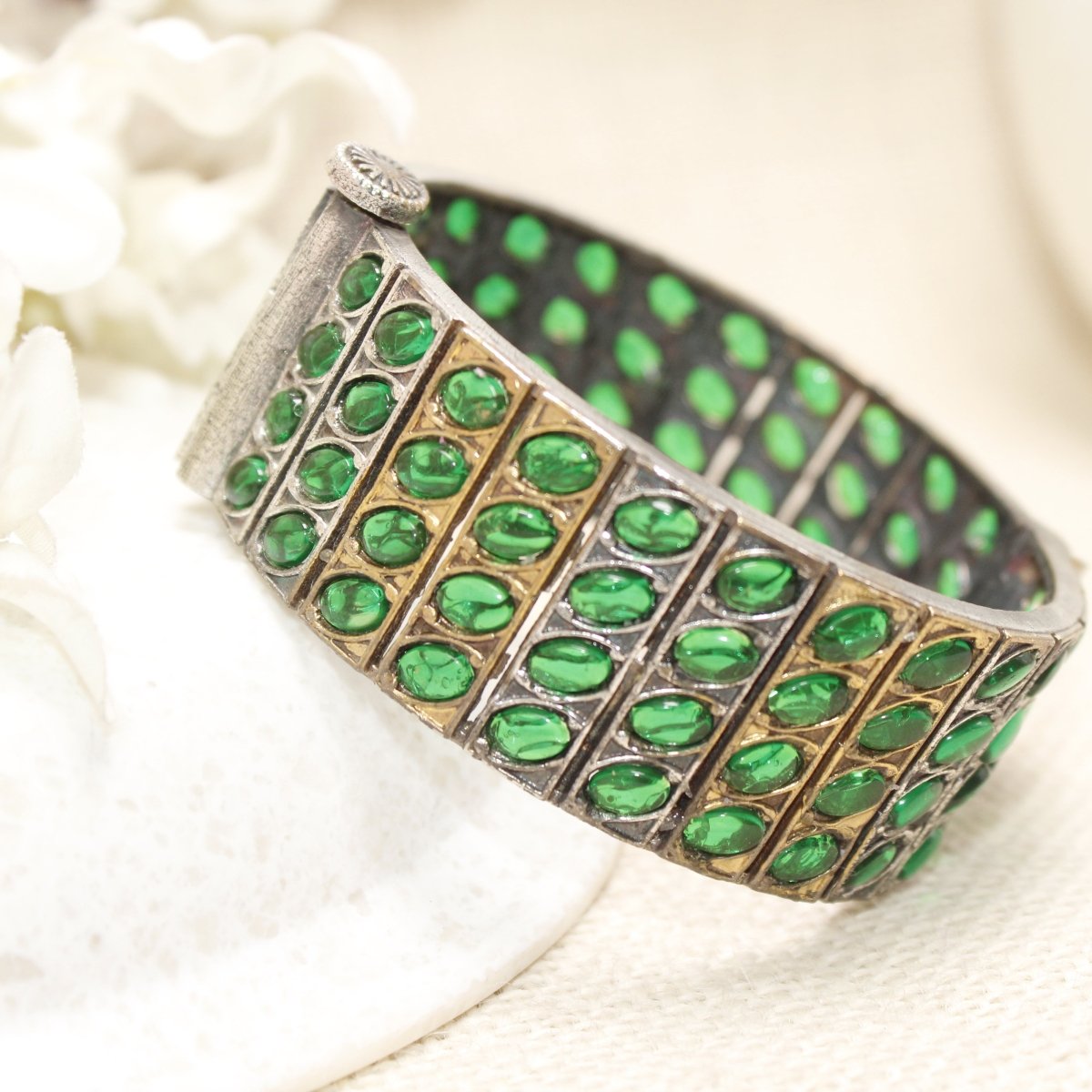 KALA DUAL - TONE MONALISA STONE KADA - GREEN - kada