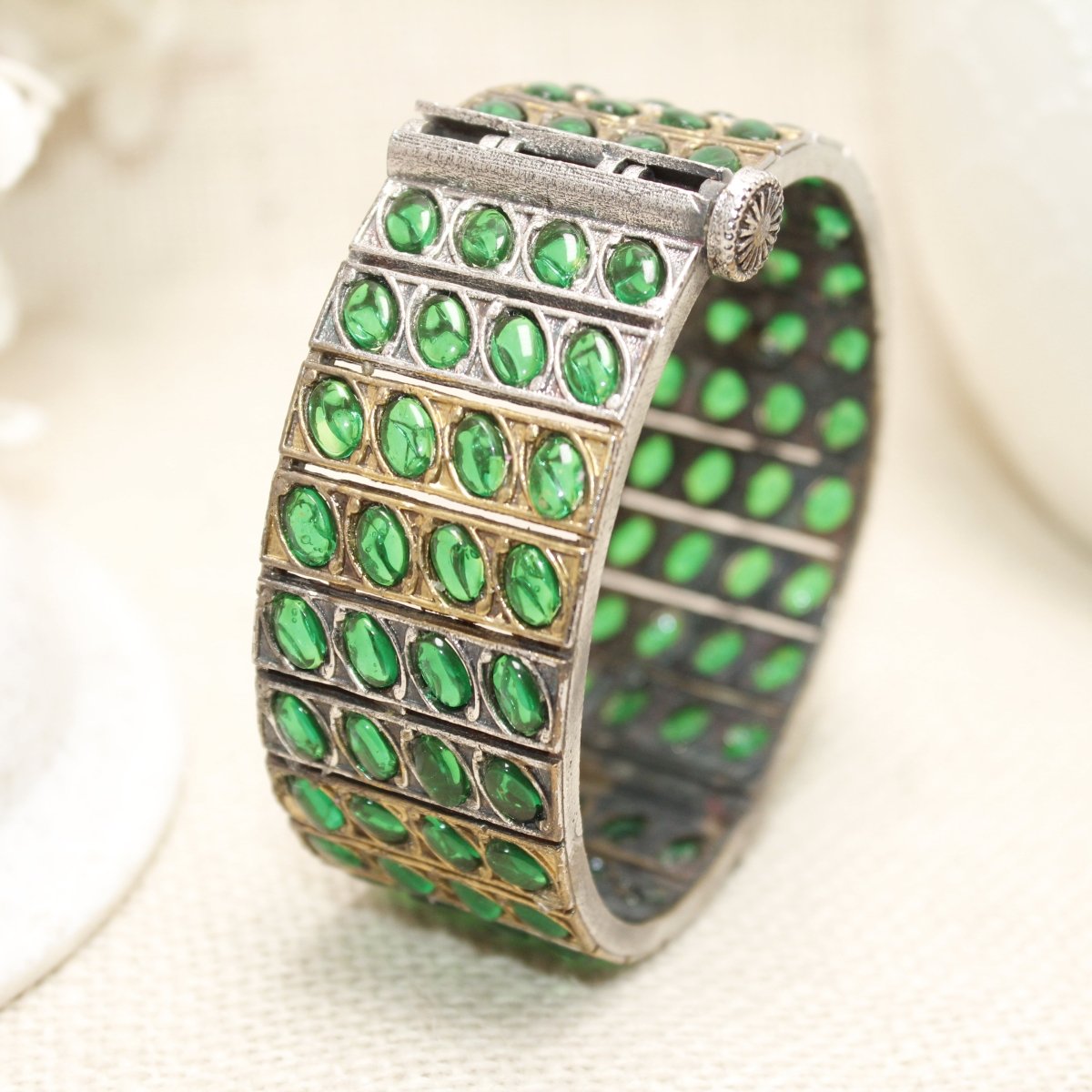 KALA DUAL - TONE MONALISA STONE KADA - GREEN - kada