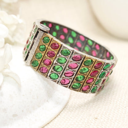 KALA DUAL - TONE MONALISA STONE KADA - RED & GREEN - kada