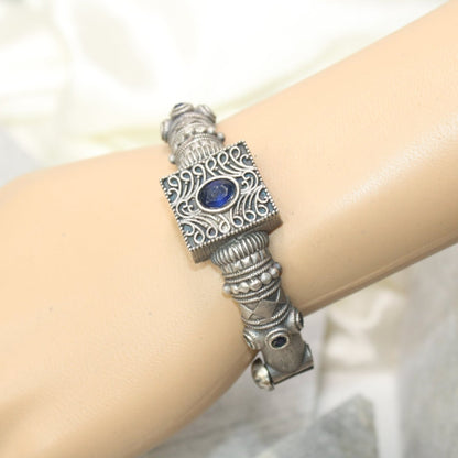 KARIGARI - ANTIQUE OXIDISED KADA - BLUE - kada